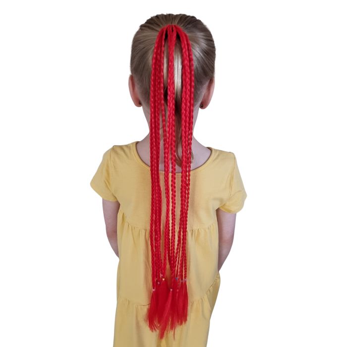 bright red kids ponytail