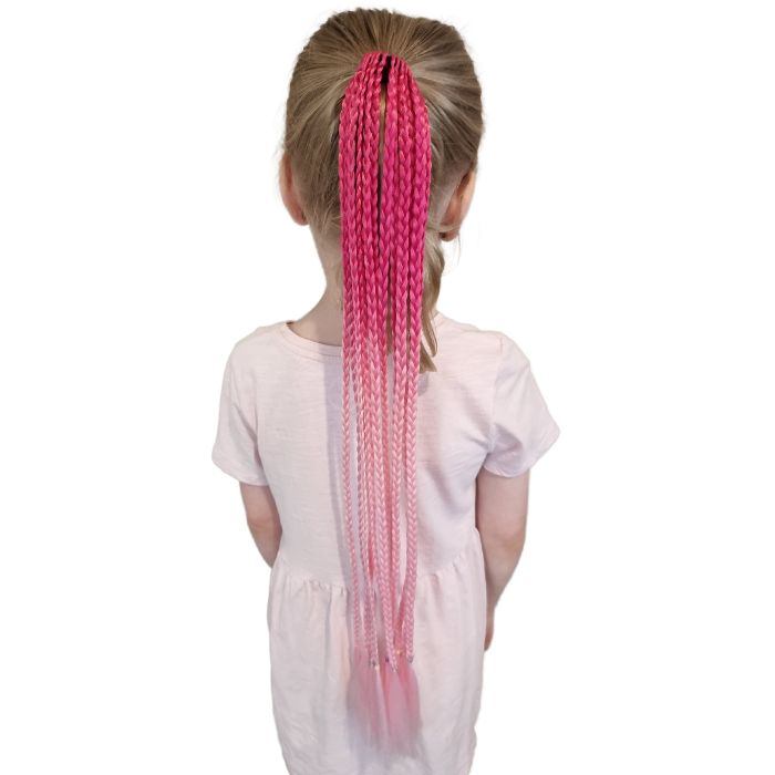 Kids hair accessory pink ponytail