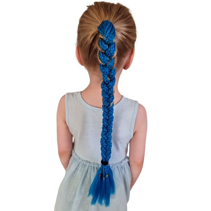 festival hair plaits blue