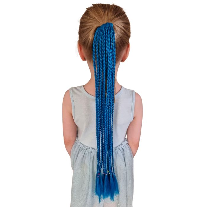 festival hair extensions blue