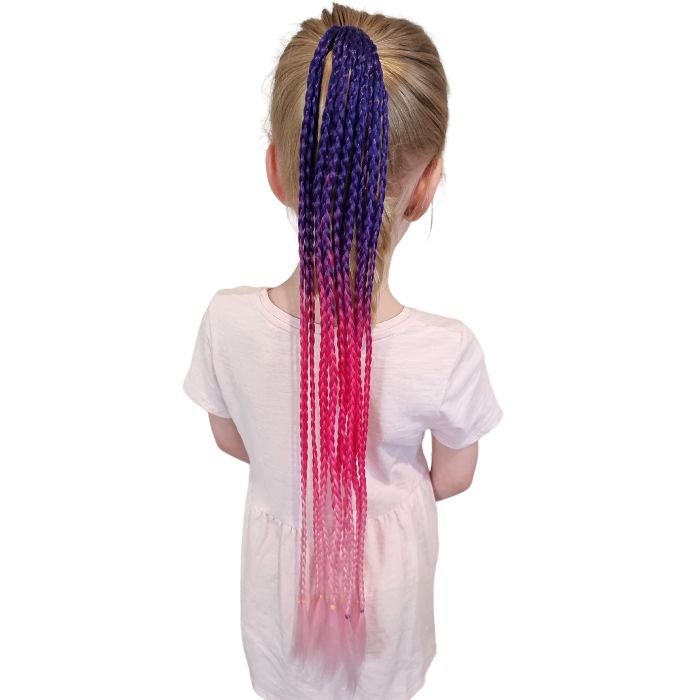 pink purple mermaid ponytail