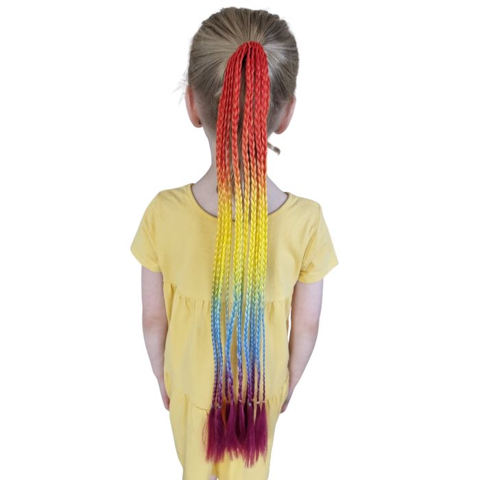rainbow ombre mermaid ponytail