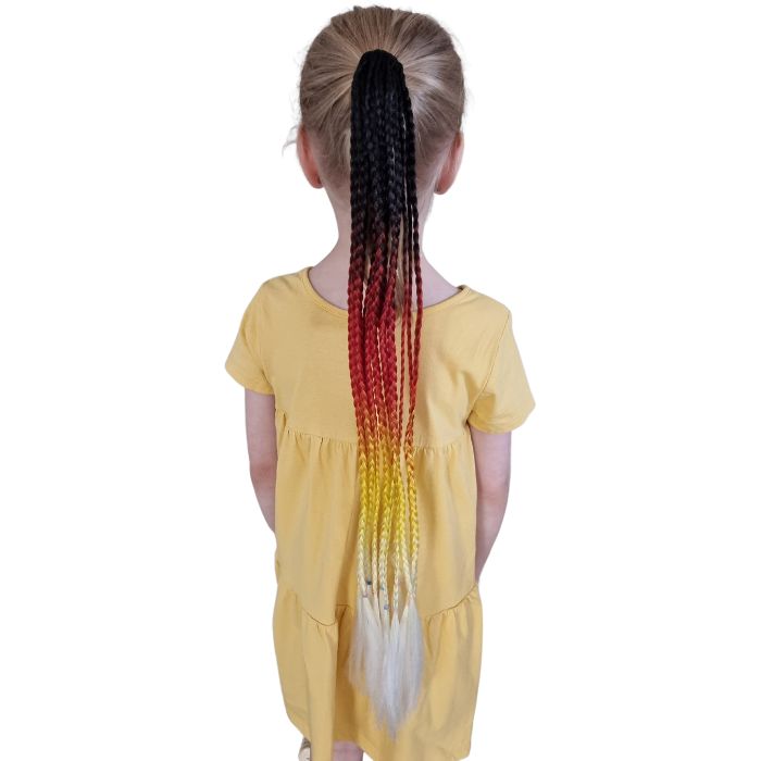 sunset ombre mermaid ponytail